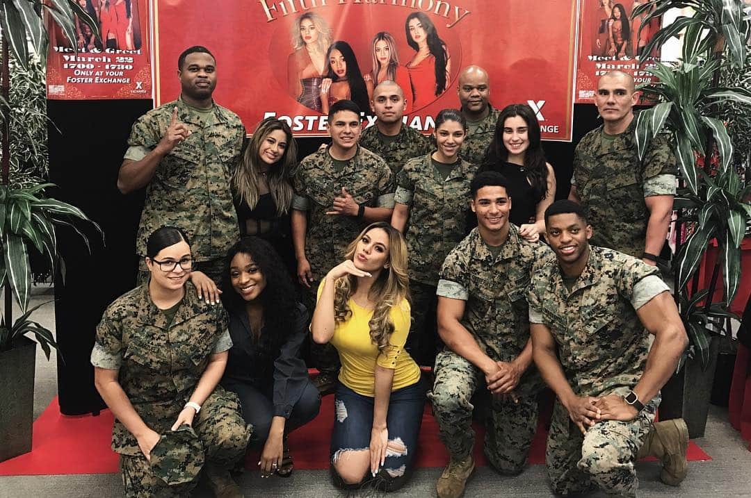 フィフス・ハーモニーのインスタグラム：「Spending time with the troops at Camp Foster in Okinawa this week was special ❤️」
