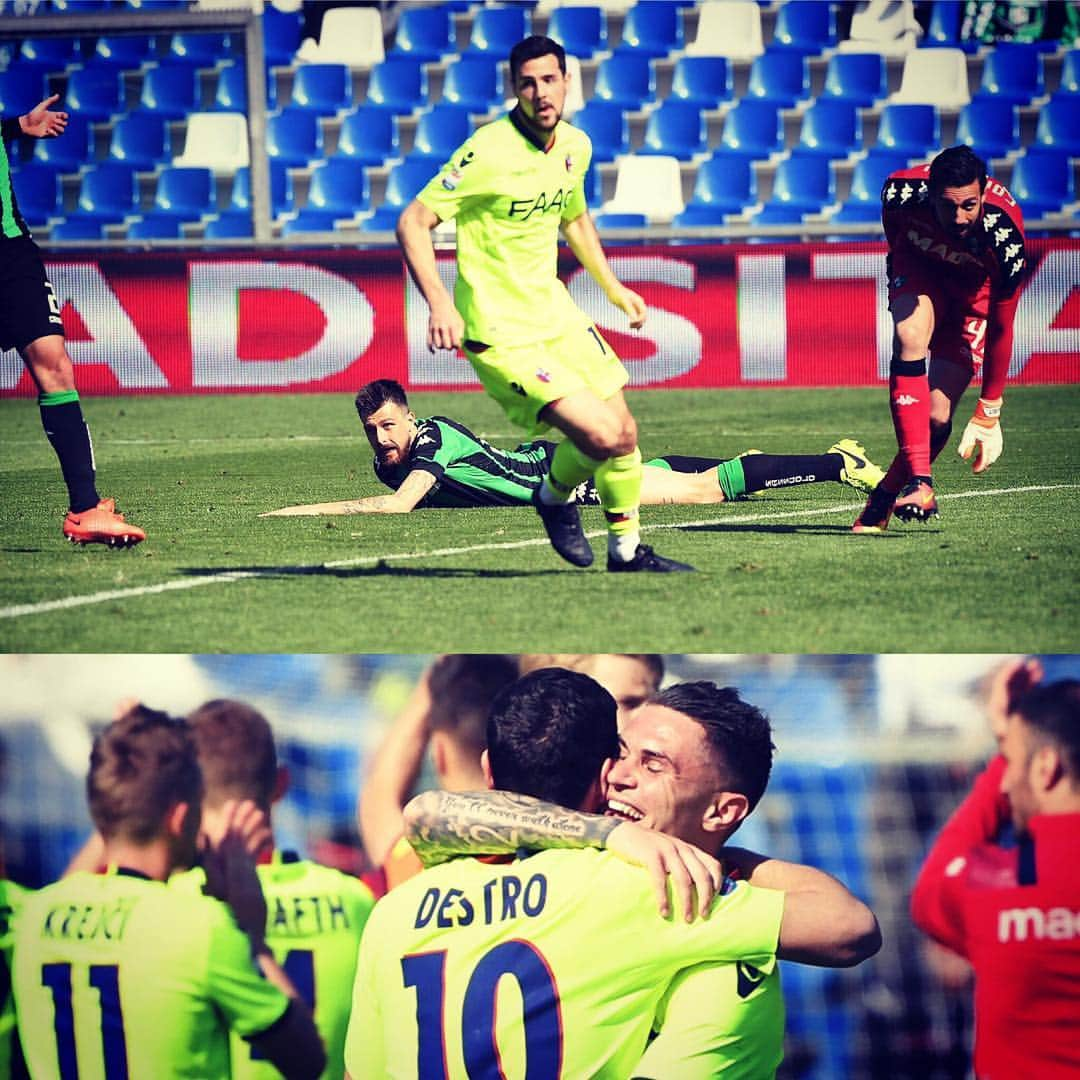 マッティア・デストロのインスタグラム：「🔴🔵⚽️💪🏻 #sassuolobfc #weareone」