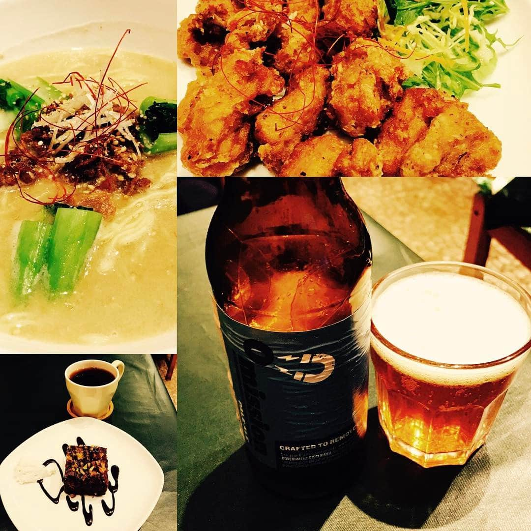 久保裕丈さんのインスタグラム写真 - (久保裕丈Instagram)「#グルテンフリービール #ソイミートモチコチキン #ビーガンラーメン #ビーガンチョコブラウニー #意識高いぇ、、、 #何が身体にいいのかはよく知らない でも #んまい」3月13日 11時08分 - hirotakekubo