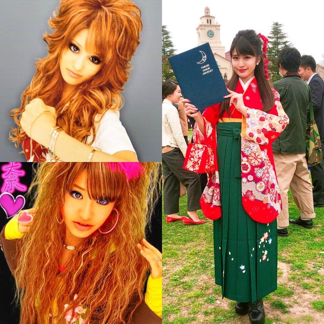 鈴木まりなのインスタグラム：「関西学院大学 経済学部卒業しました🌸💕   本当に濃い4年間でした👸🏽 一番嬉しくて感動した卒業式💐  ここまでの道のりは長かった   ---------------------------------------     【中学時代】 遡ること9年前の中学生（写真左） 神戸でド派手な中学生だった💜   塾、家庭教師なしで 成績オール5・学年トップ取りました📚✍🏻      【高校時代】 進学校に合格したけど 初日に先生と喧嘩して入学辞退🔥   「やっぱ高校辞めたな」 「芸能界なんて無理」 「人生脱落してくね。ざまーみろ｣ って掲示板で大炎上   絶対見返してやろうって決めた🖤 とりあえず通信制の八洲学園高校に入学🌸     【芸能活動】 16歳で松竹芸能唯一のアイドルとしてデビュー 関西でタレントとして活動開始🫶    原稿読み、演技、ウォーキング、 事務所からのバックアップで週3レッスンに通う日々    TV / ラジオ / 雑誌 / CM / 龍が如く出演etc 高3でTV番組のレギュラー獲得🐰   芸能活動と学業両立させたことが評価されて 卒業式では大阪府知事賞受賞しました👸       【大学時代】 通信制の高校から関西学院大学 経済学部に進学👩🏼‍🎓 大学進学とともに芸能活動休止   普通の高校から来た学生に負けたくなかったから 毎日とにかく勉強した！！ GPA成績上位10%の学生として毎学期顕彰🎖      【第47回ミス日本コンテスト 西日本代表】 大学2年でミス日本コンテスト、西日本代表に選出👑  普通のミスコンと違って知性や教養も問われるから、 勉強会や記者会見に向けて 日本文化や時事問題など幅広く学び 沢山の経験させて頂きました✨️        【DJ】 21才でDJ・モデルとして活動再開   mixcloudでDJ MIXが 全世界PARTYチャート2位にランクイン💥   毎月全国各地のクラブや大型フェス等に ゲストで呼んで頂けるようになってきました🔥      -----------------   昔やんちゃだった事とかディスる人もいるけど 世間一般の常識からかけ離れた生き方で 唯一無二の成り上がりストーリー作った👄    もっと上手く世渡りすれば…って言われること多いけど 媚びたり色使って仕事もらうの嫌やし 誰にも真似出来ない生き方で成り上がります🔥  これからもみんなよろしくね🤟     関西学院大学 経済学部 最高の四年間をありがとうございました🙏       #関西学院大学 #関学 #卒業 #神戸 #成り上がりストーリー #鈴木マリナ」