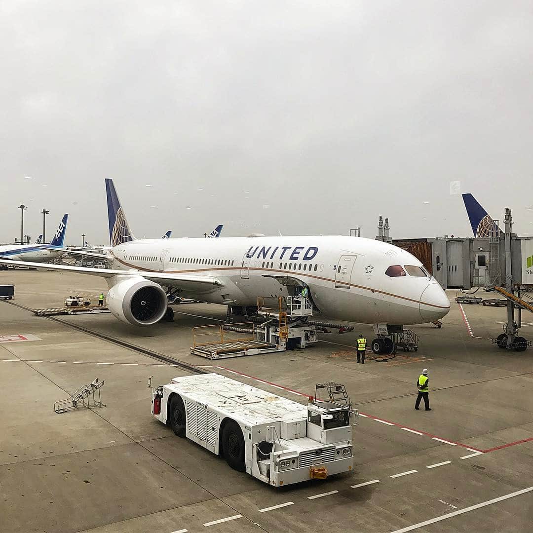 ムラカミカイエのインスタグラム：「CAの皆さんが優しいような気がしますよ。 #unitedairlinestoday」