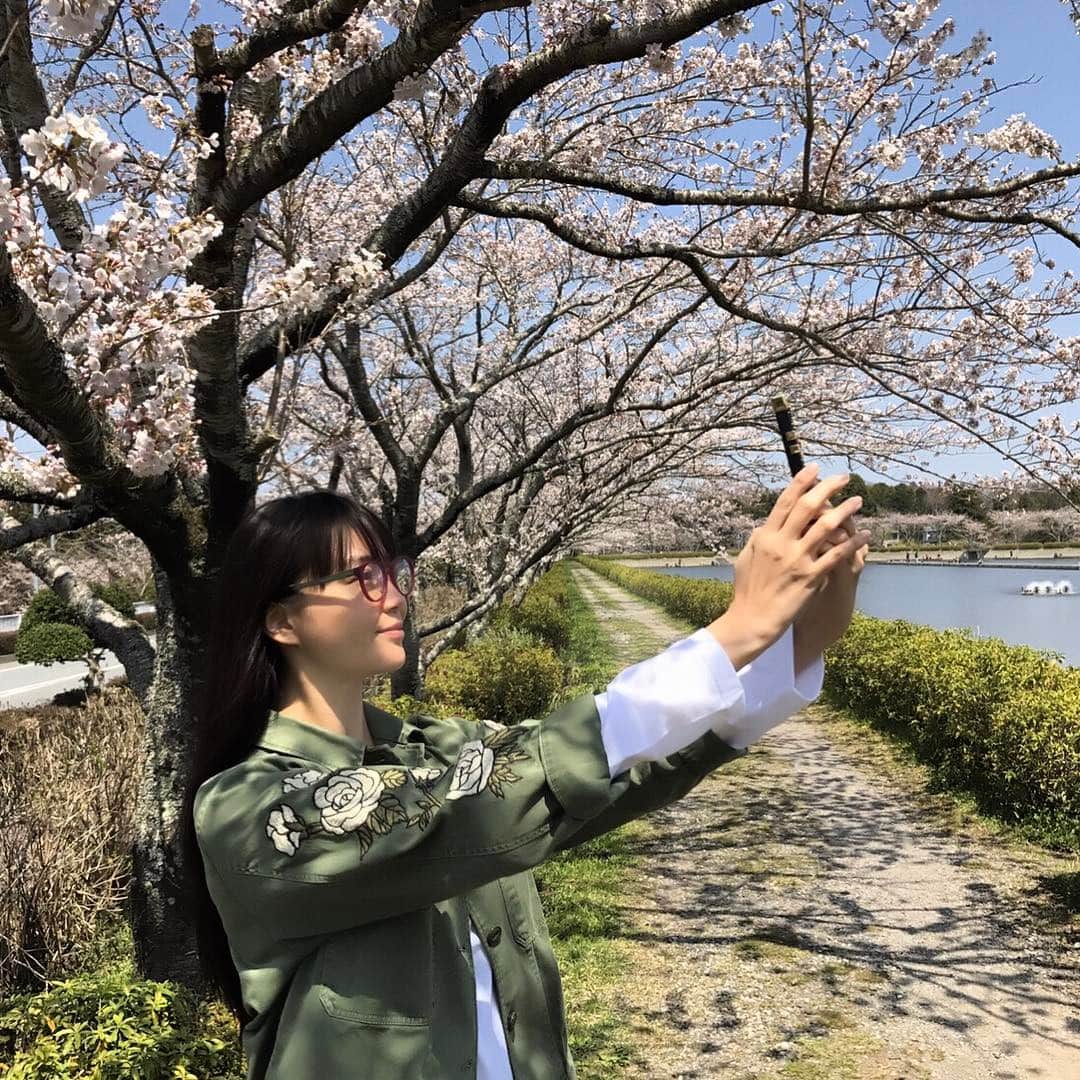 観月ありささんのインスタグラム写真 - (観月ありさInstagram)「さんまのお笑い向上委員会見て頂けましたか？ 箱根はまだ八分咲きだね！ 今日は沢山桜を見ました🌸 平和に毎年桜を見れる事。 本当に、幸せだと思う！ 美味しいご飯が食べれるのも幸せ！！！ #観月ありさ#色気より食い気#笑#桜#見れて#幸せ#自撮り#撮られた」4月14日 22時51分 - alisa_mizuki