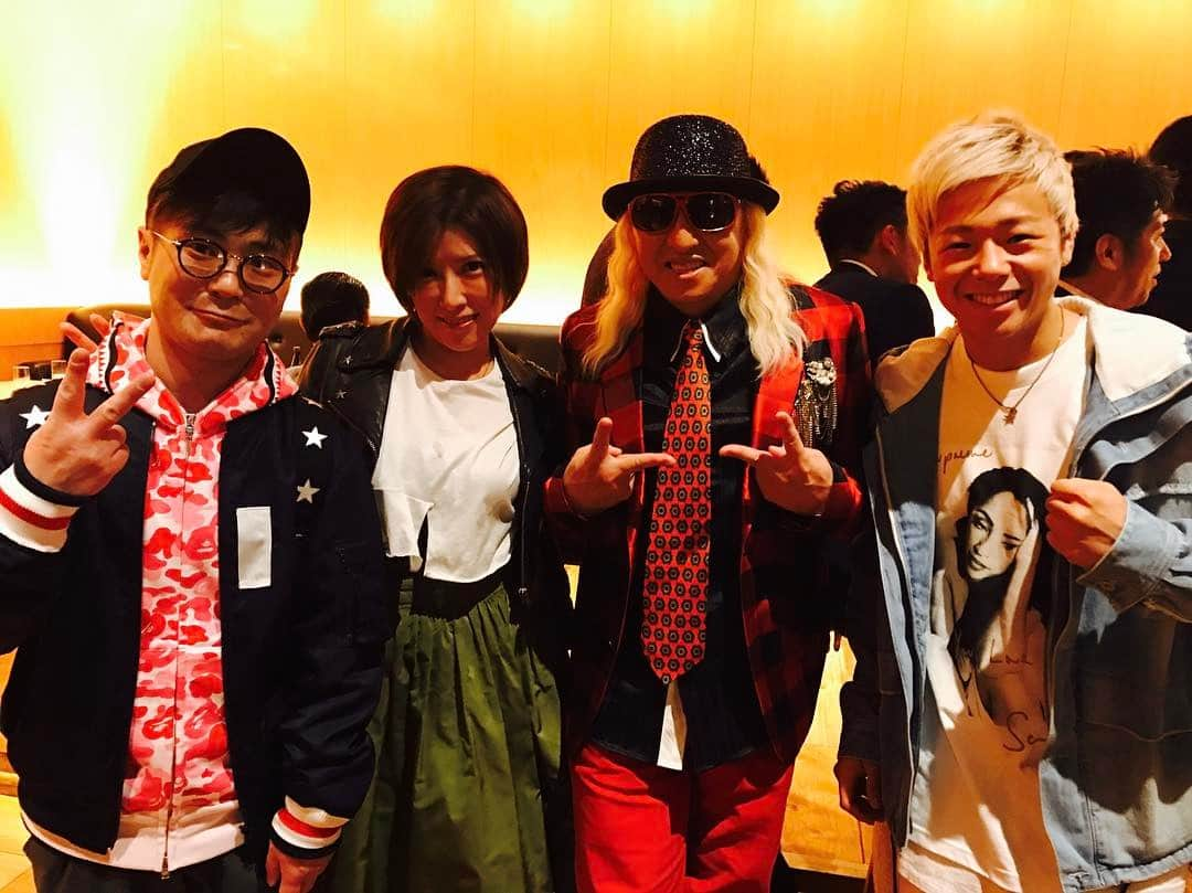 入江慎也さんのインスタグラム写真 - (入江慎也Instagram)「TRF YU-KIさん DJkooさん 格闘家武尊くんと！  相変わらず優しい姉さん！  #trfさん #武尊くん #k1 #カラテカ入江」3月30日 22時09分 - oreirie0408