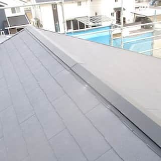 エクステリアワーク・ SKYのインスタグラム：「新築住宅の屋根を施工させていただきました。 ケイミュー株式会社の、コロニアル遮熱グラッサです。  #雨漏り修理 #屋根 #エクステリアワークSKY #岐阜県 #愛知県」