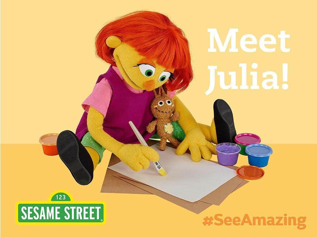 セサミストリートさんのインスタグラム写真 - (セサミストリートInstagram)「In 2015, we launched See Amazing in All Children, an initiative to build understanding and increase acceptance around autism.  After an overwhelming response from the community, Julia, a sweet and curious 4-year-old with autism, comes to life on Sesame Street on April 10th! #SeeAmazing #AutismAwarenessDay」4月2日 23時26分 - sesamestreet