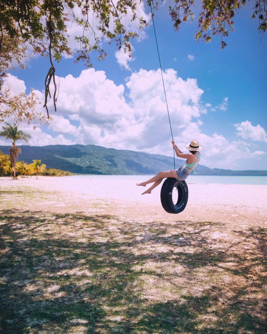 Cole Riseのインスタグラム：「swinging with the breeze on a private beach, with the goats and water buffalo. down a ways, you can find the cliff where Steve McQueen escaped in Papillon. not a bad way to spend the afternoon. #livefunner @visitjamaica」