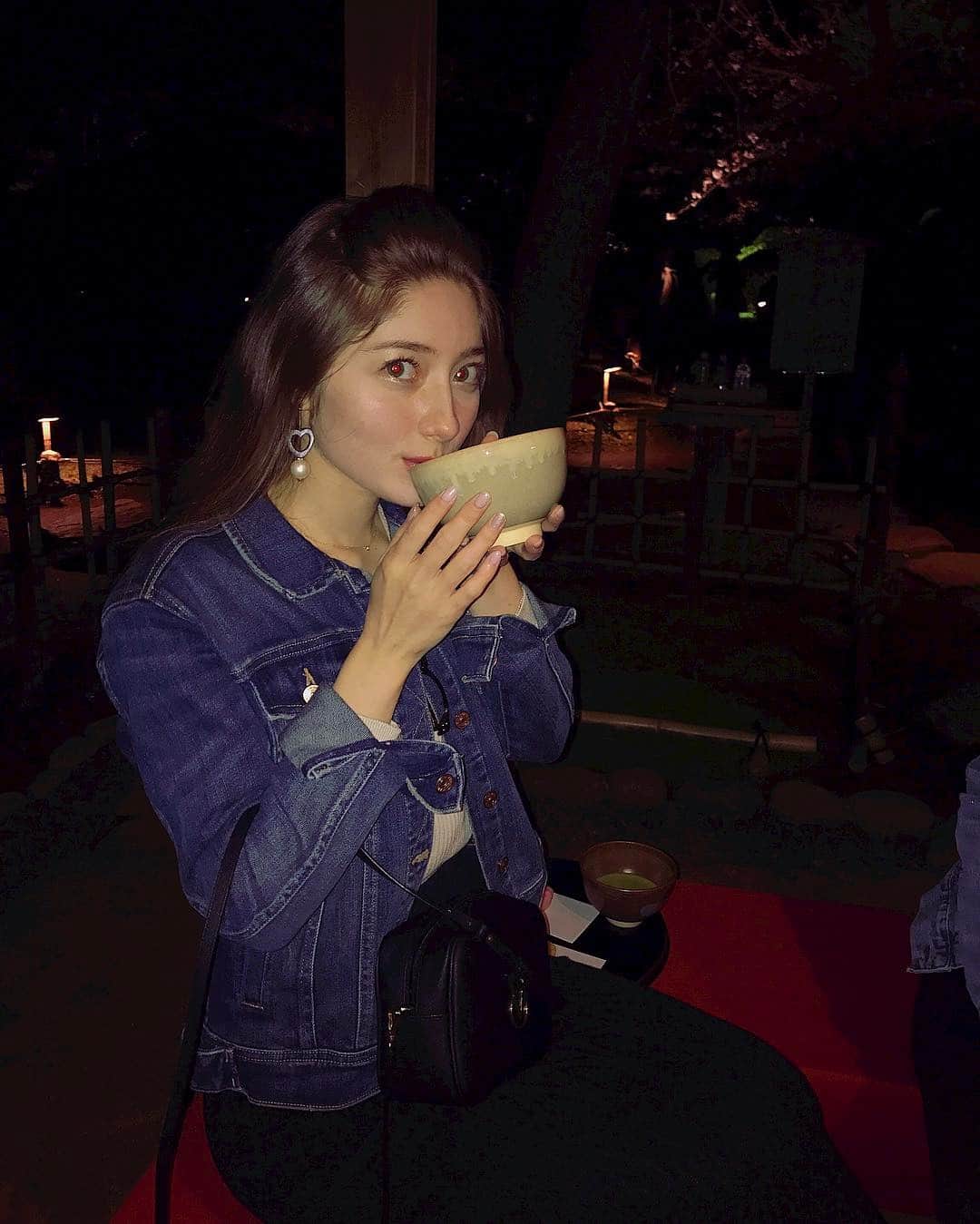 のインスタグラム：「😍🍵 #六義園 #抹茶 #japan #japanese #greentea #love」