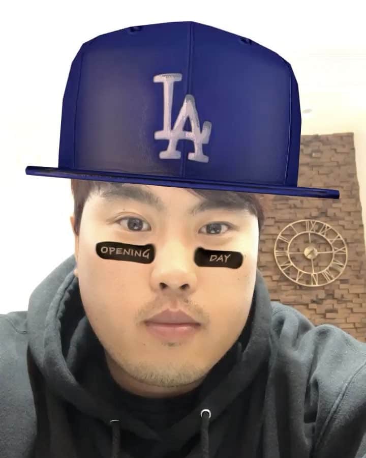 柳賢振のインスタグラム：「My Team #Dodgers #goblue #gododgers」