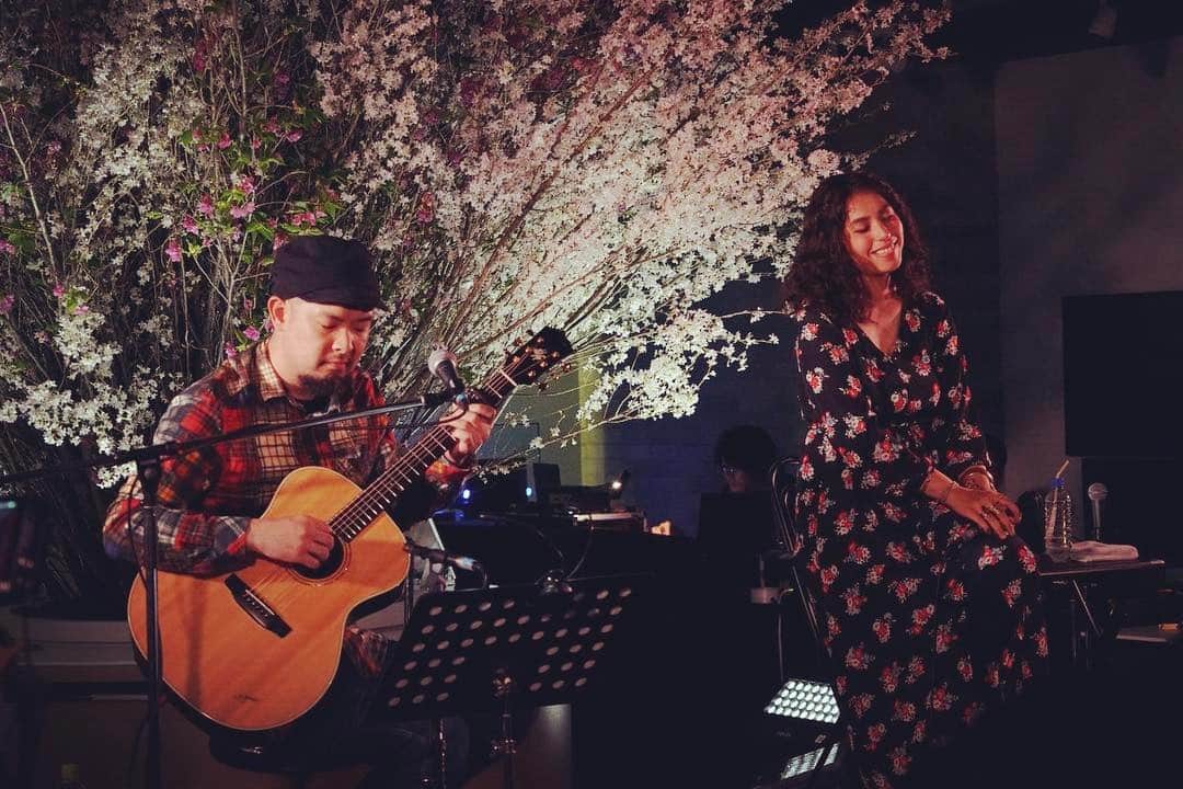 のインスタグラム：「My Life. 昨日の札幌ソニーストアでのインストアライブ。 ウルウルきちゃいましたね❤️ 久々に見にきてくださった方もいたり。 音楽を続けていると、色々な節目がありますが、北海道でのライブはやはり特別で。😭 みんなに出逢えてよかったな。 そう思えた一日でした。 しかし、歌詞が初っぱなからトンだり。。。(´Д` ) 相変わらずの福原節に付き合ってくれた大西さんにも感謝。🙏 ライブは楽しい❤️🎤🎸 #インストアライブ  #ソニーストア札幌 #桜満開 #ギター大西ゆうすけ様 #sapporo #写真→ソニーストア公式ツイッターより #linelive #htbキラキラ #mylife」