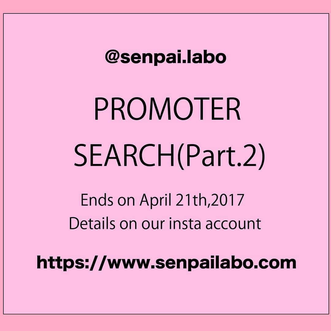 senpai.laboさんのインスタグラム写真 - (senpai.laboInstagram)「・As I promised before,we decided to do our second promoter search!because we think we need some people who promote our stuff on instagram.Our promoters can get our items from us for free on a regular basis.Join this event if you want💓Here is promoter's rules.Please read them⇩ Rules/Info 1.Must be following us @senpai.labo 2.Public accounts or mutual follows only!We will not be able to see what private accounts are posting. 3.Repost this picture and tag us on it. 4.Add hashtag #SLpromotersearch and #promotersearch. 5.Almost of Our products are probably for girls.But you can be a promoter even if you are male,let's do this! 6.We'll choose maybe 3〜10 promoters this time. 7.You can repost this picture as many time as you wish.  Feel  free to contact us by DM or Comment if you guys have any questions!  site URL→senpailabo.storenvy.com  #senpailabo #kawaiilife #kawaiiness #animegirlkawaii #senpai #animegirls  #kawaiigirl  #gyaru #hime #かわいい女の子 #原宿ファッション#おたく  #tokyofashion #gaijingyaru #gaijin #はらじゅく #harajukugirl #harajukufashion #にほん #senpainoticeme #gyarufashion  #jfashion #cutefashion #kawaiifashion #himekaji #koreanfashion」4月12日 23時57分 - senpai.labo