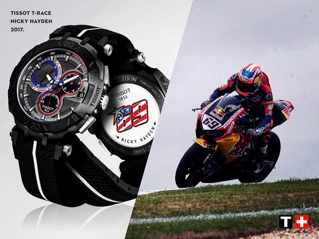 ニッキー・ヘイデンさんのインスタグラム写真 - (ニッキー・ヘイデンInstagram)「2017 T-race Nicky Hayden limited edition watch with the American colors. Says it's time for round 5 in Imola! 🇺🇸 https://bit.ly/2nV0vfc @tissot_official」5月10日 23時00分 - nicky_hayden