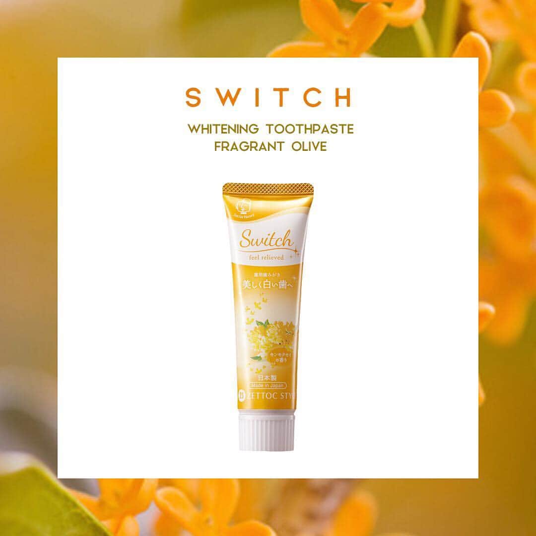 Nippon Zettoc Co.,LTDのインスタグラム：「Switch is a new toothpaste series which focuses on the impact on our emotions while providing excellent functionality in form of daily whitening. #zettocstyle #toothpaste #smile #lifestyle #whiteteeth #japan #oralcare #healthy #aroma #switch #fragrantolive #followme #instagood #instalike」