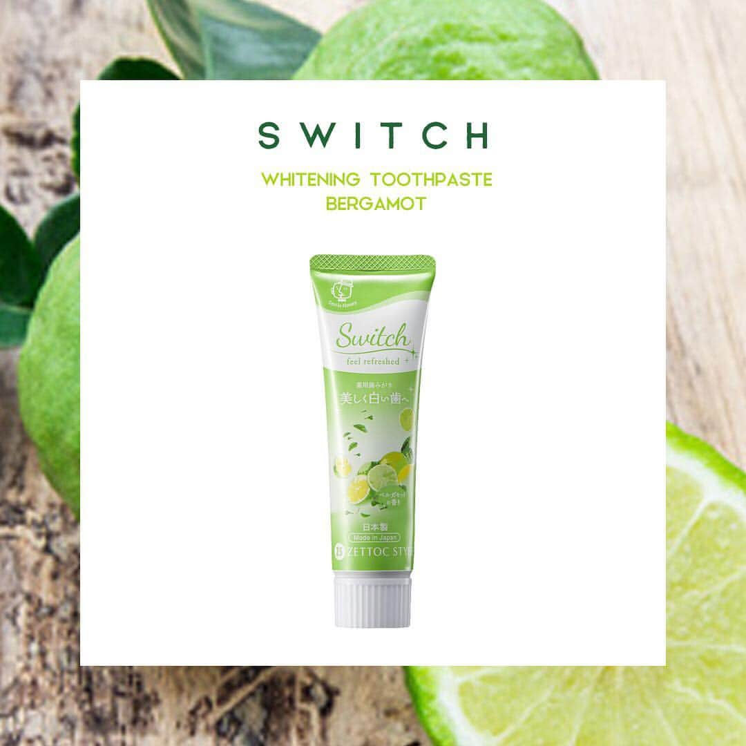 Nippon Zettoc Co.,LTDのインスタグラム：「Switch is a new toothpaste series which focuses on the impact on our emotions while providing excellent functionality in form of daily whitening. #zettocstyle #toothpaste #smile #lifestyle #whiteteeth #japan #oralcare #healthy #aroma #switch #bergamot #followme #instagood #instalike」