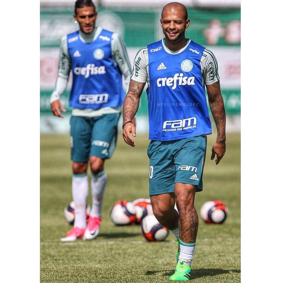 フェリペ・メロのインスタグラム：「Treino 🐷🔝💚 @felipemelo」