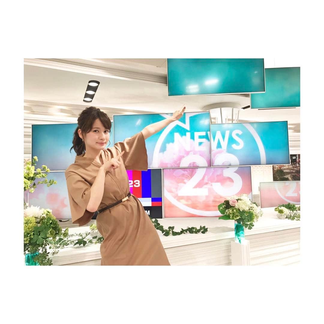 のインスタグラム：「今夜の NEWS23スポーツは 『世界陸上ロンドン』まで ちょうど 100日記念 としまして… 今大会で現役引退を表明している 人類最速の男・ウサインボルト選手の 最新インタビューをお届けします😊  今回、全世界で インタビューが取れたのは5社のみ。 アジアではTBSだけということで… 非常に貴重なインタビューですよ💓  ぜひNEWS23を23時からご覧ください♫ スポーツは23:40〜です😊  今日の衣装は #untitled です👗」