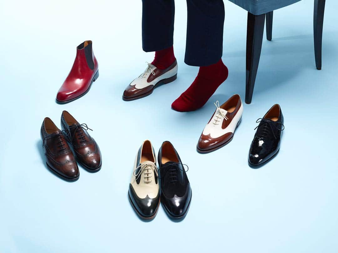 マサロのインスタグラム：「It's hard to choose.  #massaro #madetomeasure #handmade #bespoke #richelieu」