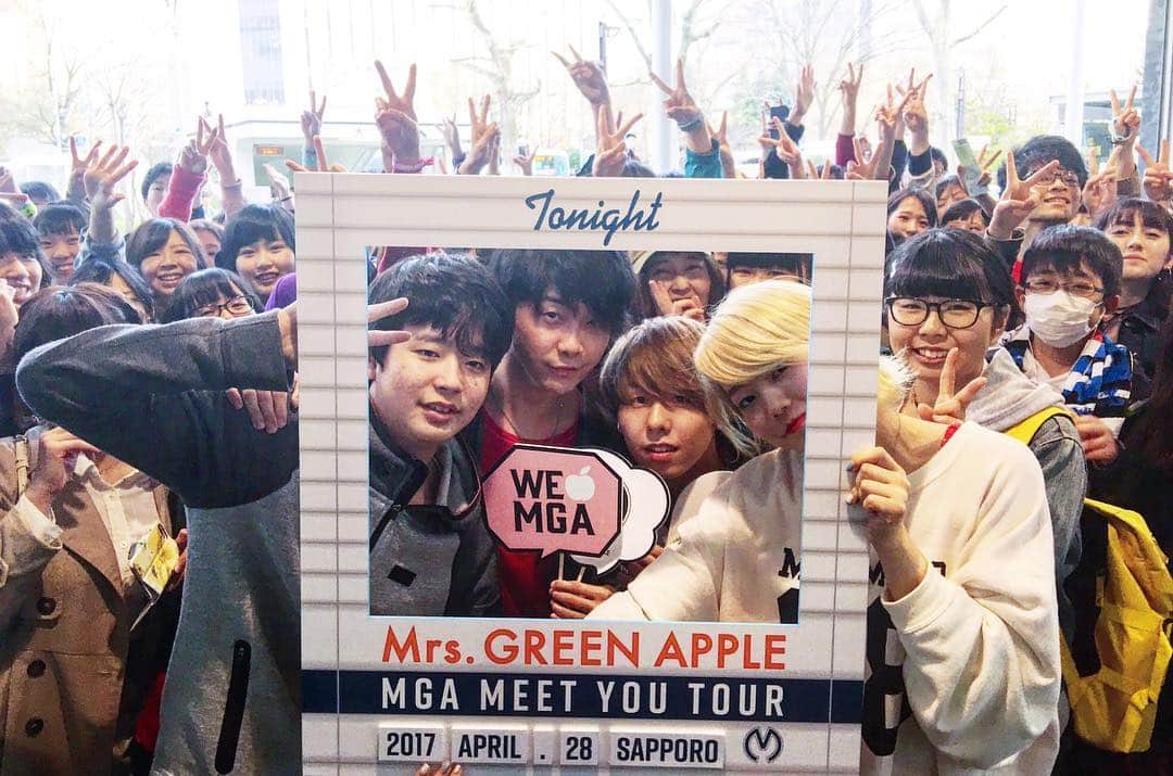 Mrs. GREEN APPLEさんのインスタグラム写真 - (Mrs. GREEN APPLEInstagram)「Sapporo. #mgameetyoutour」4月29日 9時04分 - mgaband