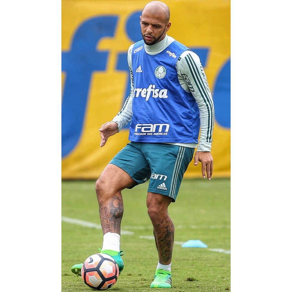 フェリペ・メロのインスタグラム：「Treino 💪🐷💚 @felipemelo」