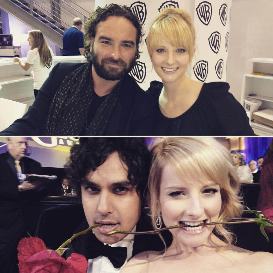 メリッサ・ラウシュのインスタグラム：「Wishing the very happiest of birthdays to these two fine gentlemen @sanctionedjohnnygalecki & @kunalkarmanayyar Love you guys!!! ❤️」