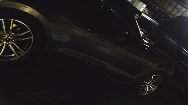小嶋彩乃のインスタグラム：「Welcome to my family!!! #Ford #Mustang #PremiumEcoBoost  I've been faced with a dilemma that I should get Camaro or Mustang for 2yrs...!Finally, Mustang became a part of my family!!! I like the horse logo's welcome light. カマロかマスタングどっちを買うか2年くらい悩んだ末、内装のラグジュアリーさと運転のしやすさでマスタングに決定！お気に入りは暗闇で足元に映るウェルカムライト😍so coool!!!」