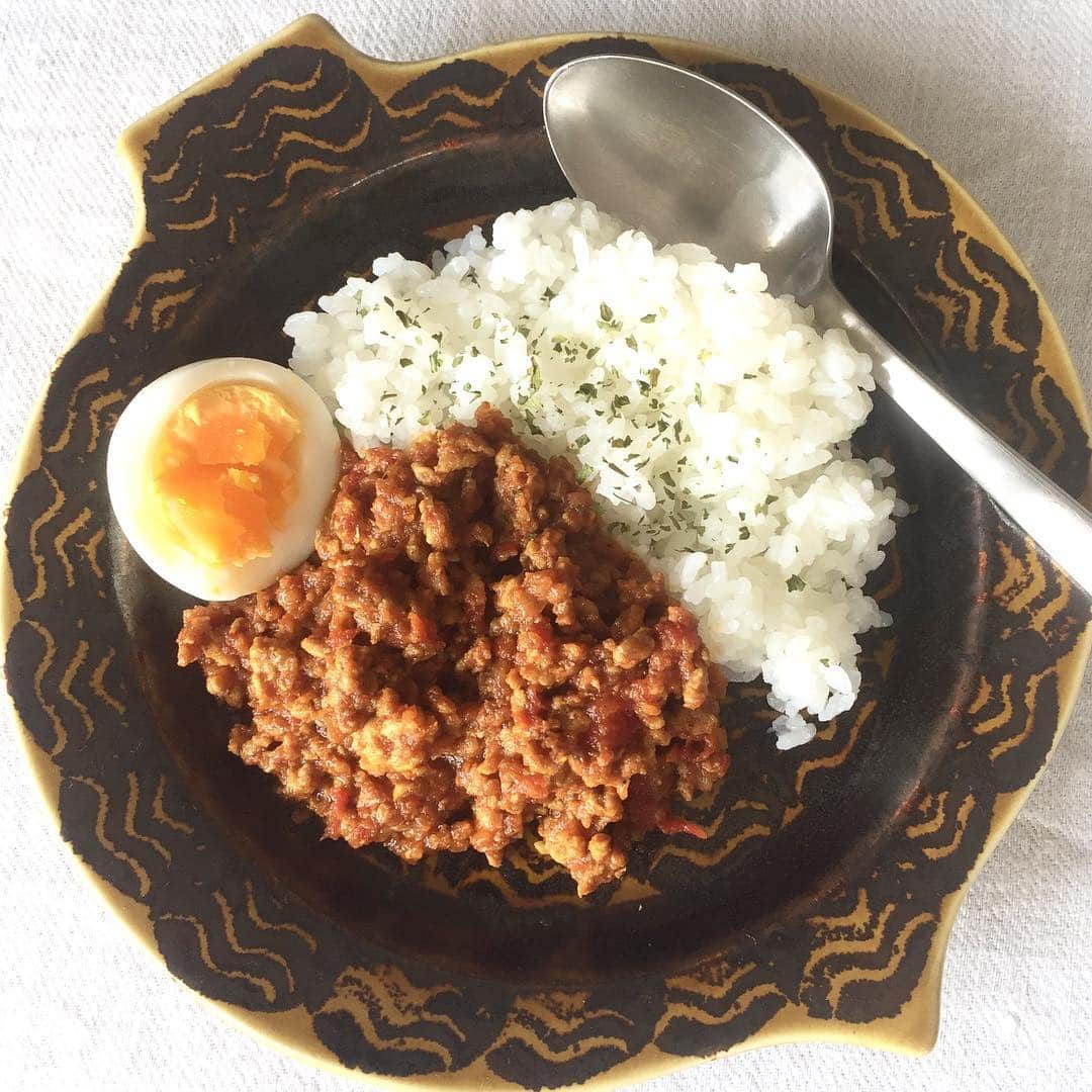 松浦弥太郎さんのインスタグラム写真 - (松浦弥太郎Instagram)「今日はキーマカレーを試作しました。おいしくできた！ もう少しあれこれ試してみよう。料理は楽しい。#くらしのきほん  #キーマカレー」5月3日 12時54分 - yatarom