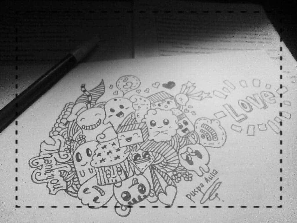 メイカ・ウーラードのインスタグラム：「repost from @puspaa_27 omg this cute.. she's project is amazing you know I found it on my searched and I love this doodle art aweee I lovee BC plz like this post on @puspaa_27」