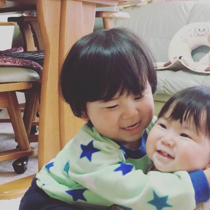 太陽チャンネルのインスタグラム：「微笑ましいと思ったでしょう？これが怪獣つばさまです(白目) #太陽チャンネル #兄妹 #3児ママ」
