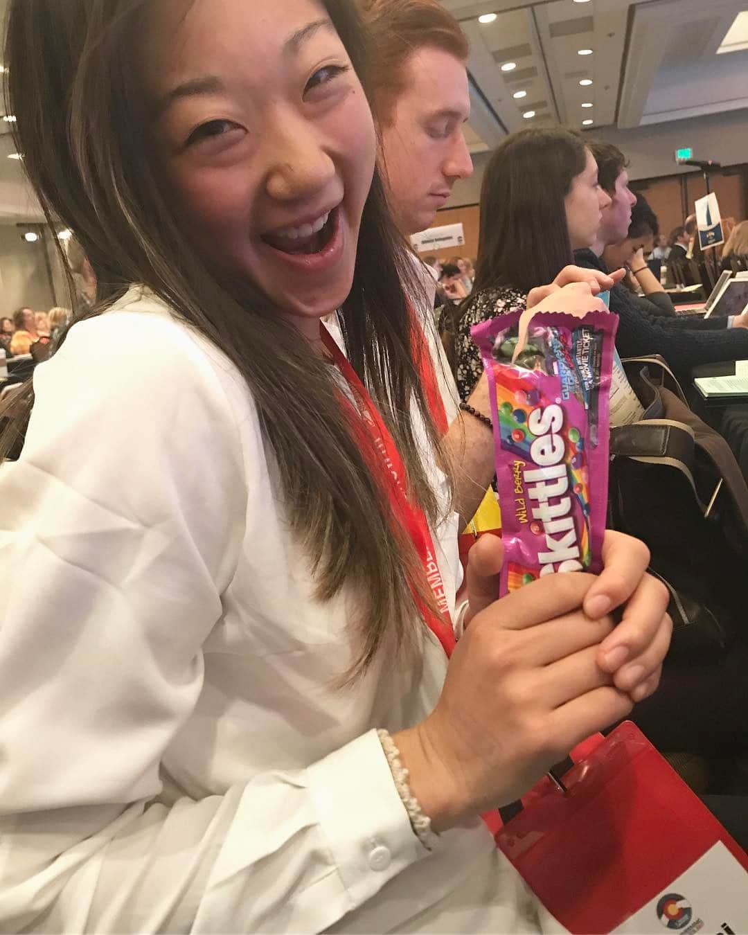 長洲未来さんのインスタグラム写真 - (長洲未来Instagram)「Breakfast of champions  Taste the rainbow! 📸 @rydev89  #governingcouncil2017 #skittles」5月7日 0時01分 - mirainagasu