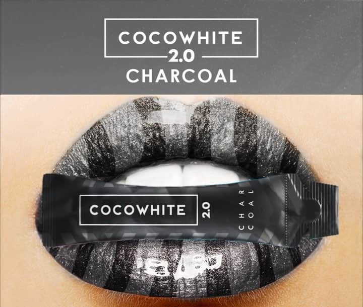 CocoWhiteのインスタグラム：「Cocowhite 2.0 Charcoal is finally here. The charcoal in Cocowhite 2.0 is naturally absorbent and clings to impurities, toxins and stains to remove them from the teeth and gums, leaving you with a whiter smile. www.cocowhite.com」