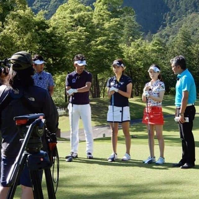 竹村真琴のインスタグラム：「#QT #チャレンジ #鈴木啓太 #石井忍 #藤田美里 #テレビ埼玉 #ゴルフネットワーク でも放送中。」