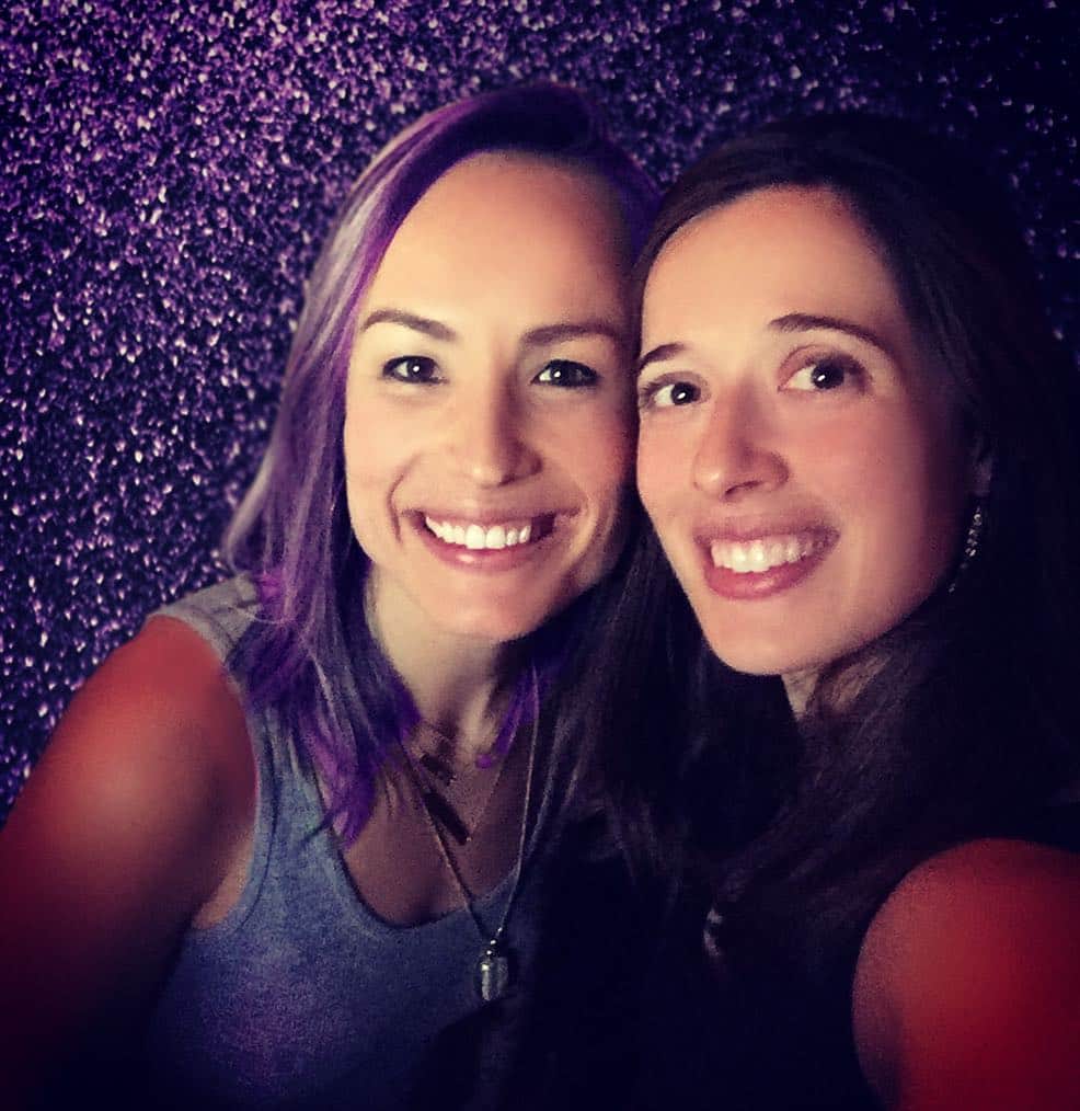 マリーナ・スコーシアーティさんのインスタグラム写真 - (マリーナ・スコーシアーティInstagram)「Purple hair, don't care! Lily & I went to see the hilarious @aparnapkin. GO SEE HER COMEDY TOUR! That's an order. #hairrebel #friendshipgoals #comedy #mandatoryfun #mandatoryfunny #girlsnightout #whorunstheworld」6月4日 3時34分 - marinasqu