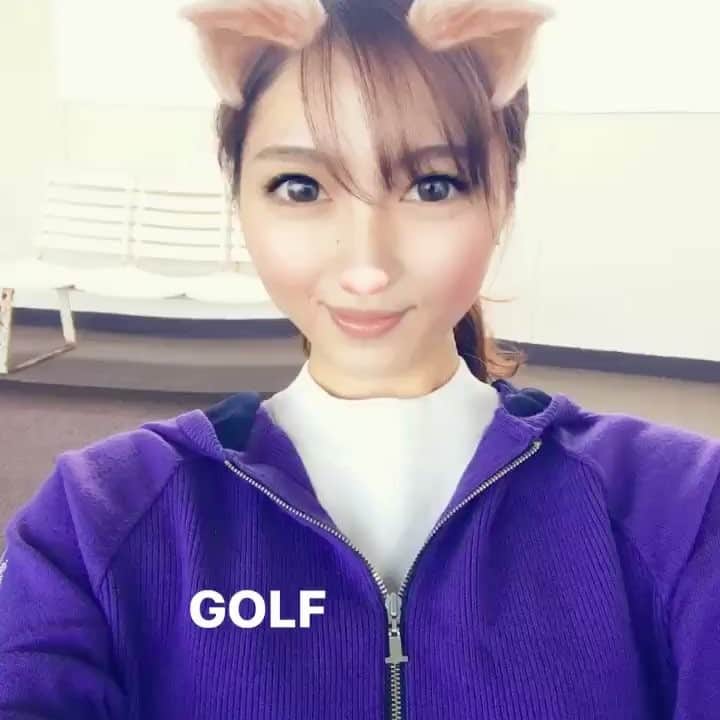 湯浅喬子のインスタグラム：「Good Sunday🐱🌹 #sunday #good #golf #happy#ゴルフ女子#ゴルフ#ゴルフコーデ#打ちっぱなし」