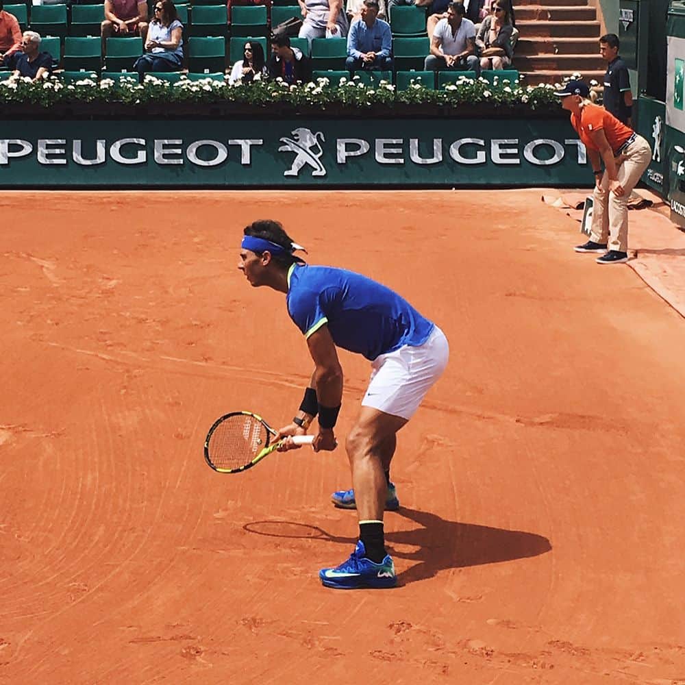 ハ・ソクジンさんのインスタグラム写真 - (ハ・ソクジンInstagram)「워즈니아키 바로 뒤에서 보다가 tv출연😎  #rolandgarros #rg2017 #raphaelnadal #carolinewozniacki」6月5日 6時51分 - haseokjin