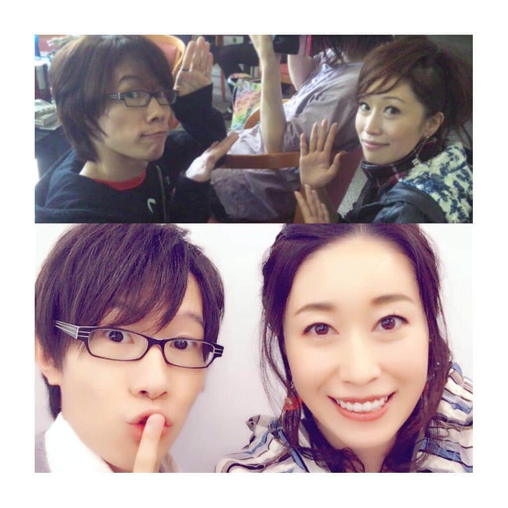 國分優香里のインスタグラム：「✴︎ 続きまして、入江正一役＆柿本千種役のとっしーとのツーショット👓✨ ✴︎ ✴︎ 上が、2010年1月10日  リボコン3こと、ボンゴレ最強のカルネヴァーレ3の神戸公演の写真です📷 ✴︎ 下が昨日の写真ですね📷 ✴︎ ✴︎ 7年前。。。 ✴︎ とっしーは変わってない気がする😂（笑） ✴︎ ✴︎ ✴︎ #家庭教師ヒットマンreborn #声優#豊永利行#入江正一#柿本千種#沢田綱吉#ビフォーアフター#イベント#声優イベント」