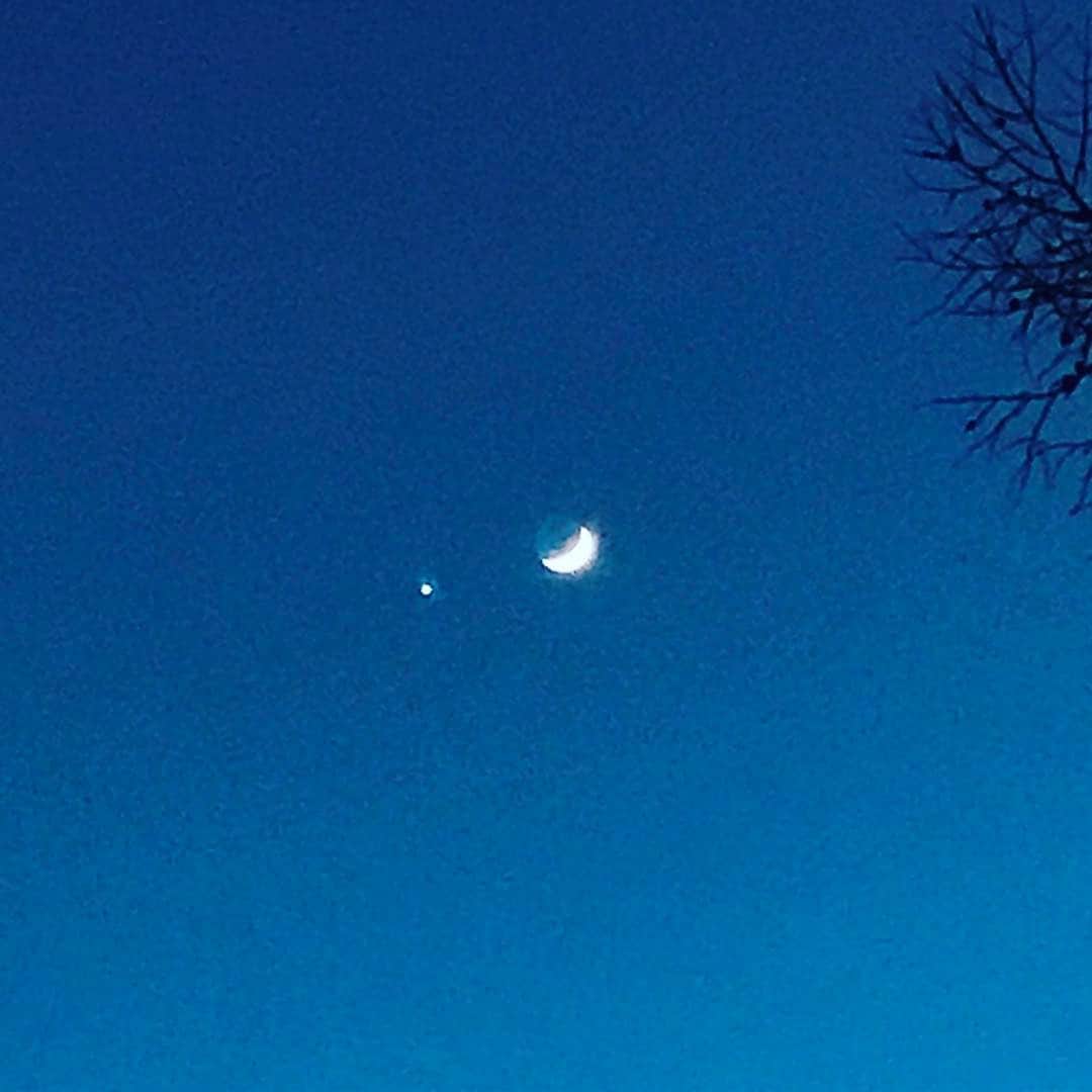 のインスタグラム：「やってますの😬 #夜空はいつでも最高密度の青色だ」