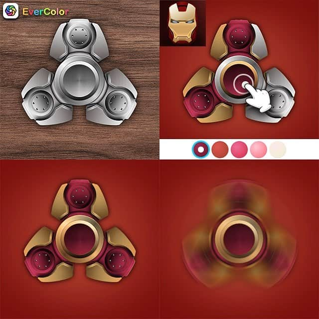 FotoRusのインスタグラム：「Download our EverColor app to make your unique fidget spinner. ✨😄 Download https://appsto.re/cn/zJyAgb.i #fidget spinner」