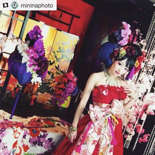 小祝麻里亜のインスタグラム：「今日は @mininaphoto のサンプル撮影！こちらは前回の。もう何年もお世話になっています🤗💗台湾ではポピュラーな変身写真館ですが、日本はまだ少なくて先陣をきってるのがミニーナなんです👏🏻#もしものふたり でカズレーザーさんが撮影にきたりと、メディアでも多く取り上げられてるミニーナ。変身してみたい方はれっつごー❗️ . #model#photo#shooting#mininaphoto#変身写真#JAPAN#Metamorphose#変身#変身写真館#着物#花魁#oiran#東京#結婚式#kawaii#tokyo#Japanesefashion#fashion#princess#ウエディング#wedding#dress#ミニーナ#ウエディングフォト#結婚式前撮り#東京ドーム#後楽園 #變身寫真#kimono」