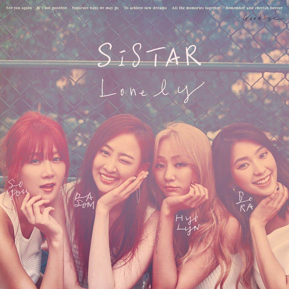 SISTERのインスタグラム：「‪[#SISTAR]‬ ‪#씨스타 의 굿바이 싱글 "#LONELY"가 공개되었습니다!‬ ‪각 음원사이트에서 지금 만나보세요🎧‬ ‪👉🏻 ‬http://www.melon.com/album/detail.htm?albumId=10067347 ‪#효린 #보라 #소유 #다솜‬」