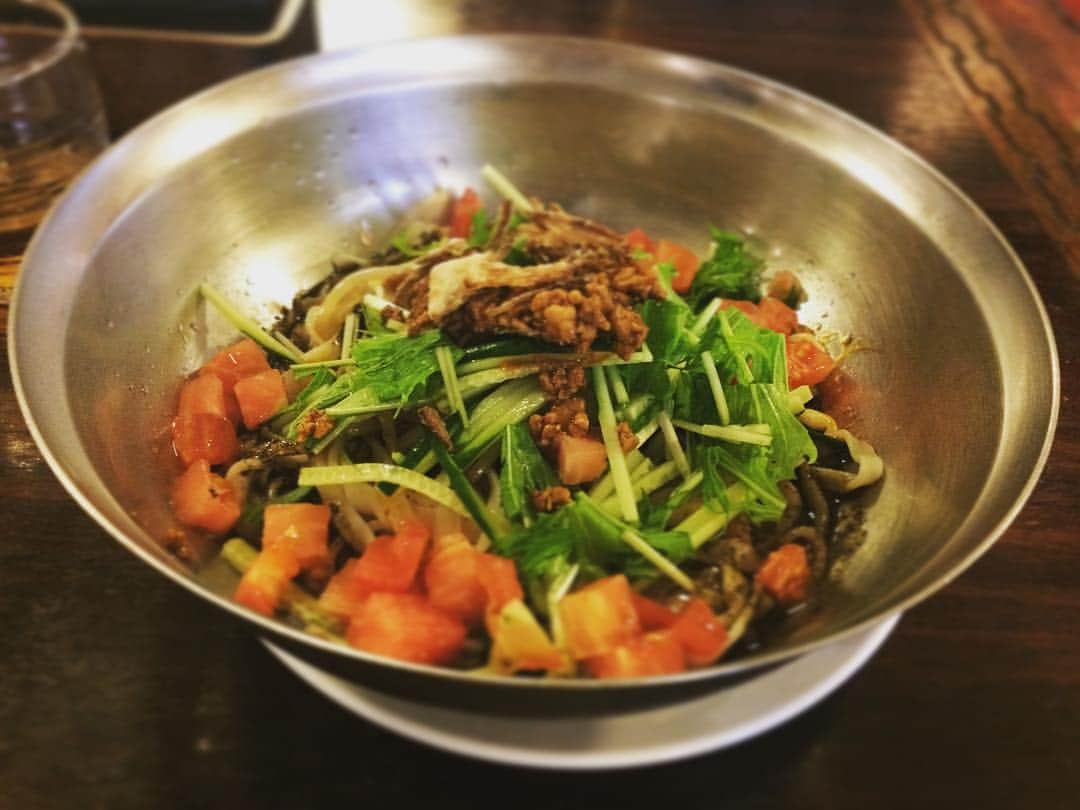 岡田紗季のインスタグラム：「昨日食べた担々麺✨ 黒ごまに平打ち麺の相性抜群♡  #OCC2017 #担々麺 #麺大好き #中華 #ランチ #美味しかった」