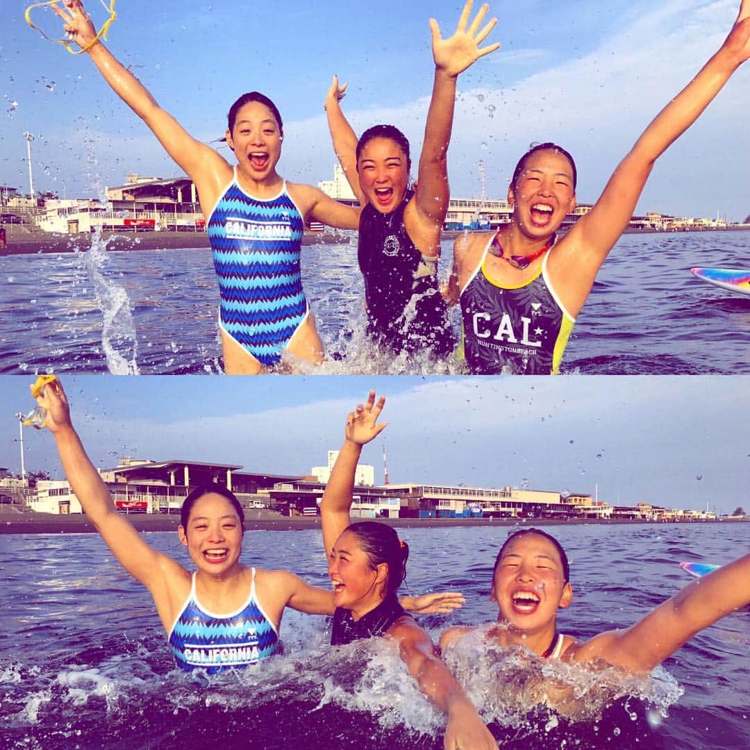 藤巻紗月さんのインスタグラム写真 - (藤巻紗月Instagram)「いきなり天気良くなってはしゃぐ人たち。顔やばいねこれ🤦🏻‍♀️💓 #海練🐬 #KeioLifeSavingClub #lifesaving #finswimming」6月29日 7時56分 - satsuki_48fuj