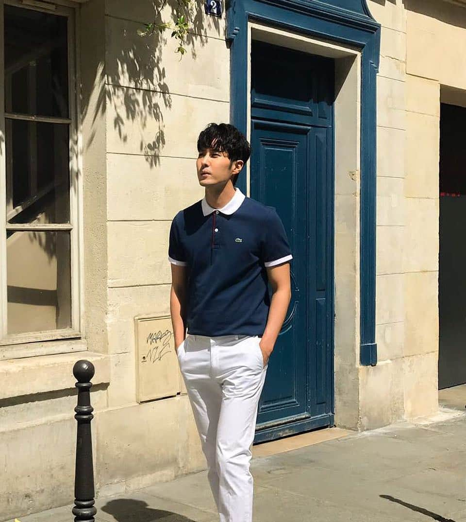 キム・ジソクさんのインスタグラム写真 - (キム・ジソクInstagram)「#촬영중 #파리 #화창☀️ #파리니까백바지#먼산바라보기#블루블루해🔹」6月8日 2時17分 - kimjiseok16