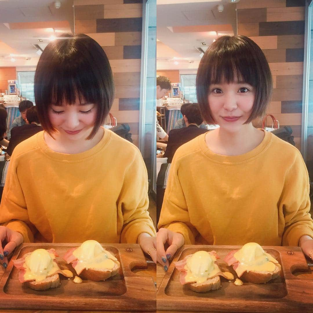 ももさんのインスタグラム写真 - (ももInstagram)「オシャ朝食かましたつもりが、トレーナー前後ろ逆だったという✊ #頑張れ私」6月8日 15時07分 - charanpo_momo