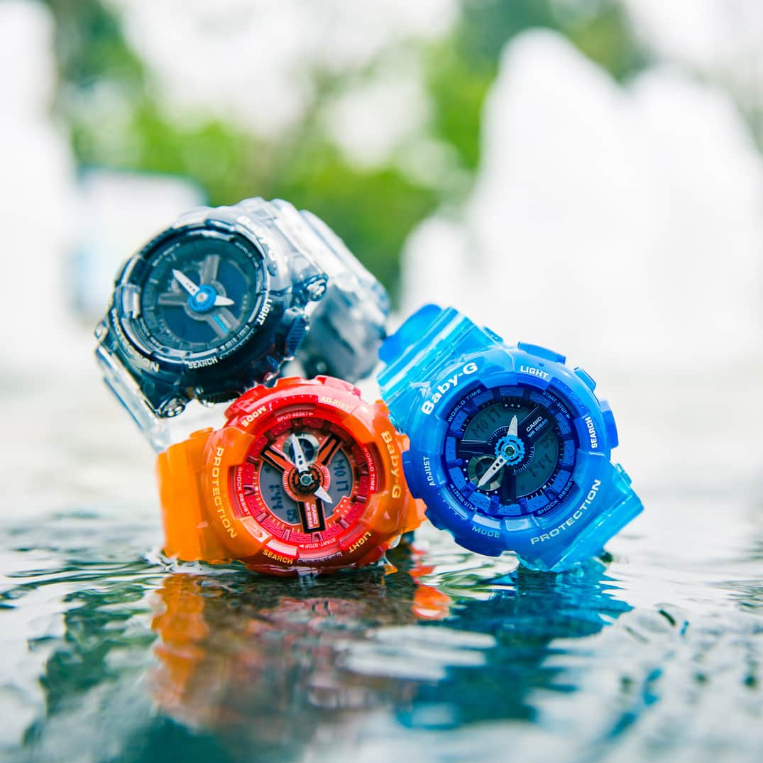 CASIO BABY-G Japan Officialさんのインスタグラム写真 - (CASIO BABY-G Japan OfficialInstagram)「Let’s chill on the beach with waterproof “Jelly Marine”! 夏の海には、防水で安心なスケルトンカラーのJelly Marineを。 .  Model:BA-110JM-1AJF(black),BA-110JM-4AJF(orange), BA-110JM-2AJF(blue) .  #BABY_G #babyg_jp #GSHOCK #G_SHOCK #watch #腕時計 #CASIO #womenwatch #ladieswatch #ladiesfashion #นาฬิกา  #oceanlife #oceanbeach #beachin #beachfun #beaching #BA110」6月9日 17時00分 - babyg_jp