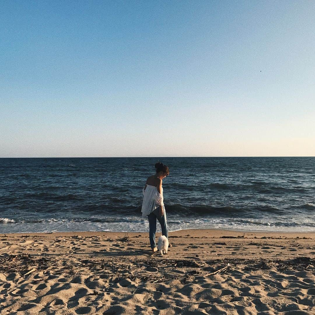 梯真奈美さんのインスタグラム写真 - (梯真奈美Instagram)「ぷらっと海へ🌊🐚🌅 とと大騒ぎだよ。笑  #sea #instagood #instagram #happy #sunny #summer #sunset #dog #dogstagram #pomeranian #eimy #eimyistoire」6月9日 18時37分 - official_manami