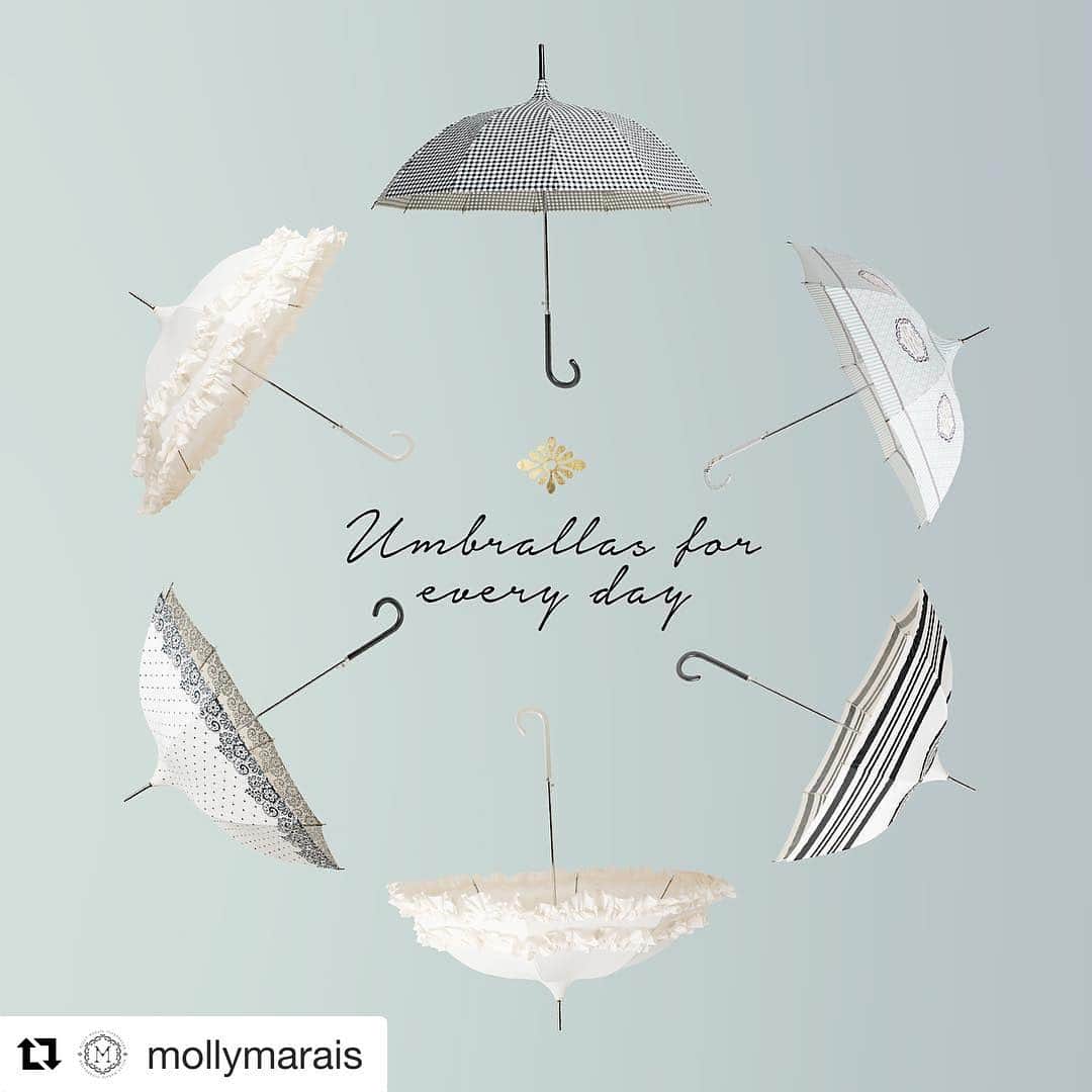 George&Oliverのインスタグラム：「雨降りが待ち遠しくなる北欧デンマーク発のMOLLY MARAIS(モリーマレ)の傘。 . ユニークなフォルムと北欧らしいデザインが目を引きます。 . G&O オンラインでも販売中です。 . #Repost @mollymarais ・・・ It won't stop raining 💦 The good news is that with a beautiful umbrella you don’t need to hide from the rain! #rainrainrain #whataspringwearehaving #wontstop #raindrops #copenhagen #umbrellas #design #colors #rain #april #aprilweather #danishdesign #mollymarais#」