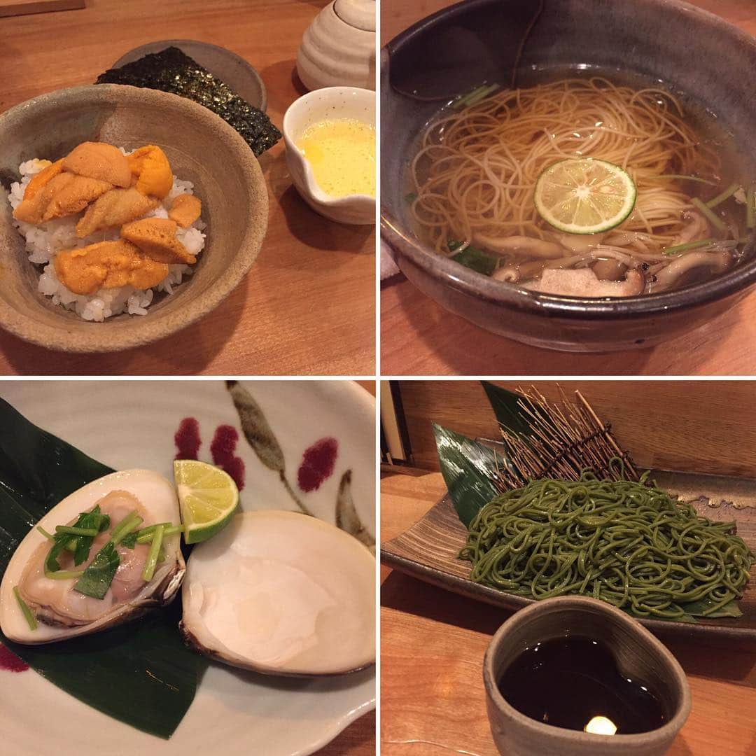 松浦三佳さんのインスタグラム写真 - (松浦三佳Instagram)「また葉四季😋❤ 美味しすぎて死ぬw #葉四季#割烹#和食#ウニ#茶そば#焼き蛤#にゅうめん#大阪#グルメ#ディナー#deliciousfood #japanesefood #dinner#happyholiday #gourmet#instagram #instagood #instafood #instapic #lovely」6月13日 18時56分 - mikarinrin5555