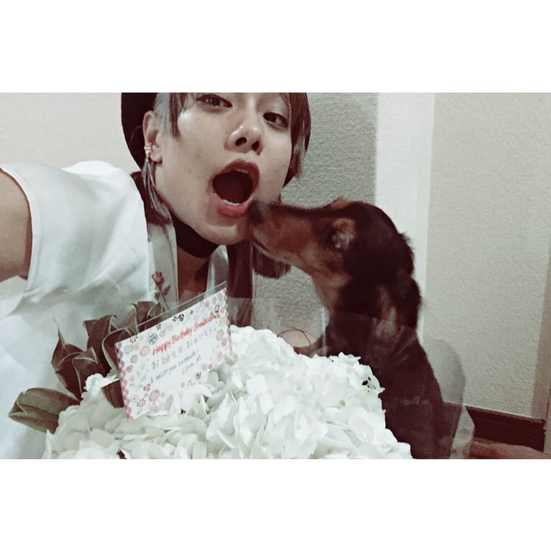 仲万美（Bambi Naka）さんのインスタグラム写真 - (仲万美（Bambi Naka）Instagram)「. !! S U R P R I S E !! When I got back to my home this the best beautiful present was here 🎁 🌷🌹💗 THIS IS FROM MADONNA !!!!!!!!!!! This is the best birthday present ever Thank you so much M 😭❤️💛💚💙💜I miss u... @madonna  #madonna #love #birthdaypresent #BambiNaka」6月15日 22時07分 - 615_bambi