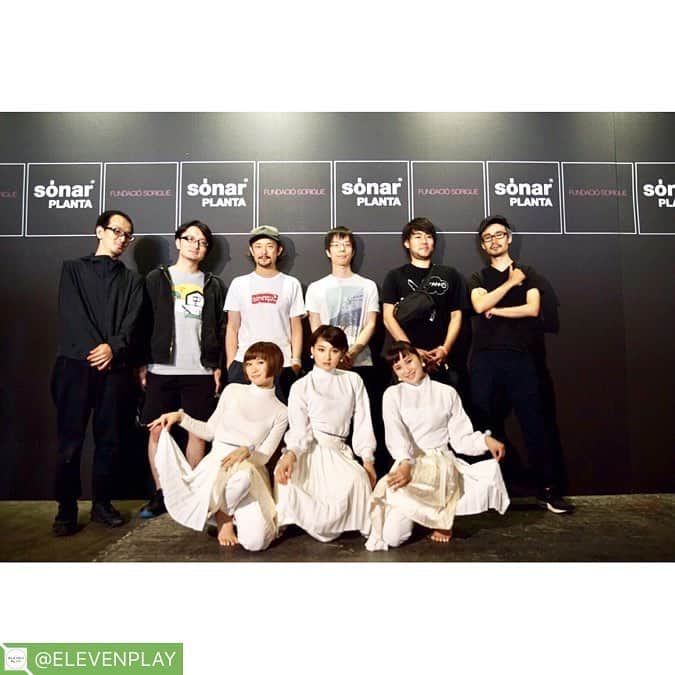 MIKIKOのインスタグラム：「@elevenplay #Regram #Repost via @PackeDApp #PackeDApp 明日よりスペインで開催される 『Sónar Festival 2017』に出演させて頂きます！  現地では順調にリハーサルが進んでおります！  We are looking forward to seeing you there！！！ 【phosphere installation】 Daito Manabe, Motoi Ishibashi, Rhizomatiks  Thursday 15/Jun 13:00 - 21:00 SonarPLANTA (P2 - Level 0)  Friday 16/Jun 13:00 - 21:00 SonarPLANTA (P2 - Level 0)  Saturday 17/Jun 13:00 - 21:00 SonarPLANTA (P2 - Level 0)  https://sonarplusd.com/en/programs/barcelona-2017/areas/sonarplanta/phosphere-a-daito-manabe-s-installation-for-sonarplanta  phosphere installation will be intervened several times throughout the day by three dancers of the ELEVENPLAY dance company, SAYA, ERISA and KAORI The performances’ schedule will be the following:  14:00 - "phosphere short performance version"  17:00 - "phosphere short performance version"  19:30 - "phosphere short performance version"  Credits: 【phosphere installation version】 Daito Manabe + Motoi Ishibashi + Rhizomatiks Resarch ●Production credits● Visual Direction / Technical Direction / Music: Daito Manabe (Rhizomatiks Research) Technical Direction / Hardware Engineering: Motoi Ishibashi (Rhizomatiks Research) Visual Programming: Satoshi Horii (Rhizomatiks Research) Projection system / Software Engineering: Yuya Hanai (Rhizomatiks Research) Hardwre Engineering : Hideaki Tai (Rhizomatiks Research) Technical Production Management : Shintaro Kamijo (Rhizomatiks Research) Craft : Toshitaka Mochizuki (Rhizomatiks Research) Hardare Engineering : Yuta Asai (Rhizomatiks Research) Production management: Nozomi Yamaguchi (Rhizomatiks Research), Ayumi Ota (Rhizomatiks Research), Rina Watanabe (Rhizomatiks Research) Production: Rhizomatiks co., ltd. ●phosphere performance● Stage Direction / Choreography: MIKIKO Cast : SAYA, ERISA, KAORI (ELEVENPLAY) Music: evala Production management: Yoko Shiraiwa (ELEVENPLAY), Sakiko Yasue (ELEVENPLAY)  #ELEVENPLAY #rhizomatiksresearch #sonar2017」