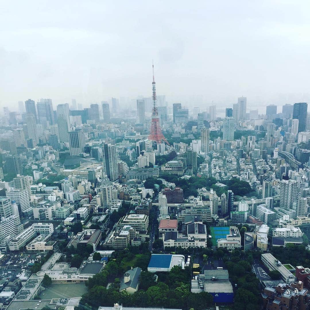 佐伯紅緒さんのインスタグラム写真 - (佐伯紅緒Instagram)「今日の仕事場。梅雨の東京。  #東京 #摩天楼 #梅雨 #東京タワー」7月1日 12時27分 - beniosaeki