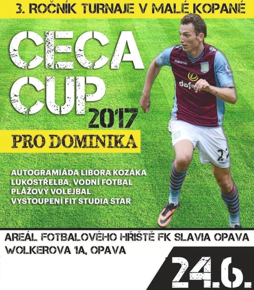 リボル・コザークのインスタグラム：「Chel bych Vas timto pozvat na sobotni charitativni turnaj Ceca Cup,jehoz vytezek prispeje na lecbu maleho Dominika,ktery trpi lymfoblastickou leukemii. Akce se zucastni napriklad Ceska Miss @karolinamalisova, hokejista Michal Barinka, fotbalista @celustkaondrej a jini... V ramci pomoci malemu Dominikovi muzete prispet prostrednictvim drazby dresu znamych sprortovcu http://opavsky.denik.cz/zpravy_region/drazba-dresu15062017.html a nebo primo na miste. Soucasti turnaje je i detsky den a spousta dalsich aktivit! Tesim se na Vas. #forgoodthing #fordominik」